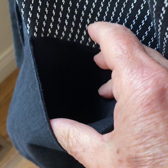 Vintage Newport Black & White Fully Lined Linen Blend Blazer Size 16 - Picture 5 of 13